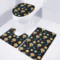 Cute Cartoon Leo Pattern Print 3 Piece Bath Mat Set