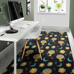 Cute Cartoon Leo Pattern Print Area Rug