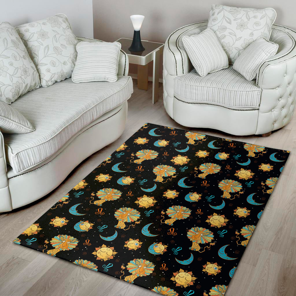 Cute Cartoon Leo Pattern Print Area Rug