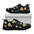 Cute Cartoon Leo Pattern Print Black Running Shoes