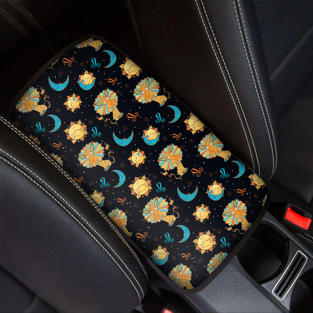 Cute Cartoon Leo Pattern Print Car Center Console Cover