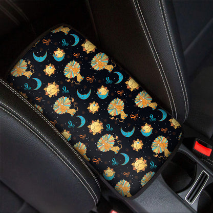 Cute Cartoon Leo Pattern Print Car Center Console Cover