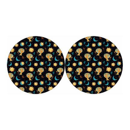Cute Cartoon Leo Pattern Print Car Coasters