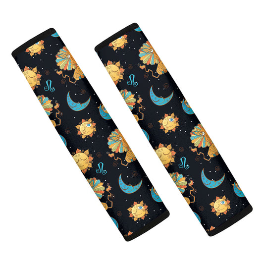 Cute Cartoon Leo Pattern Print Car Seat Belt Covers