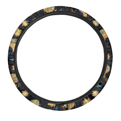 Cute Cartoon Leo Pattern Print Car Steering Wheel Cover