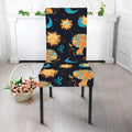 Cute Cartoon Leo Pattern Print Dining Chair Slipcover