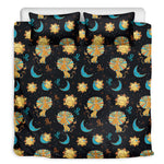 Cute Cartoon Leo Pattern Print Duvet Cover Bedding Set