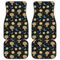 Cute Cartoon Leo Pattern Print Front and Back Car Floor Mats