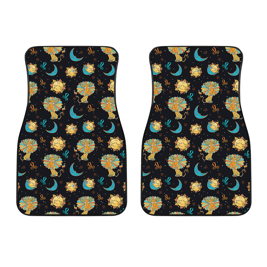 Cute Cartoon Leo Pattern Print Front Car Floor Mats