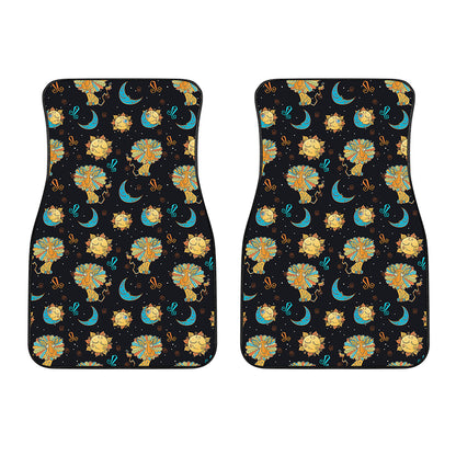 Cute Cartoon Leo Pattern Print Front Car Floor Mats