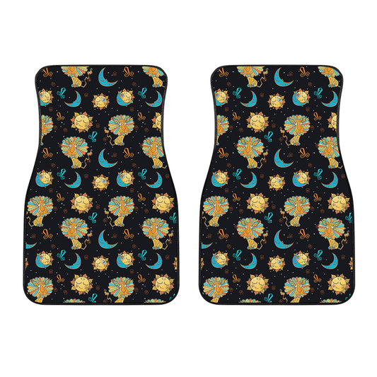 Cute Cartoon Leo Pattern Print Front Car Floor Mats