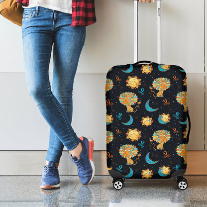 Cute Cartoon Leo Pattern Print Luggage Cover