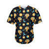 Cute Cartoon Leo Pattern Print Men's Baseball Jersey