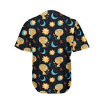 Cute Cartoon Leo Pattern Print Men's Baseball Jersey