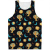 Cute Cartoon Leo Pattern Print Men's Tank Top