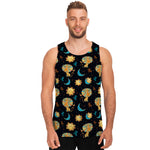 Cute Cartoon Leo Pattern Print Men's Tank Top