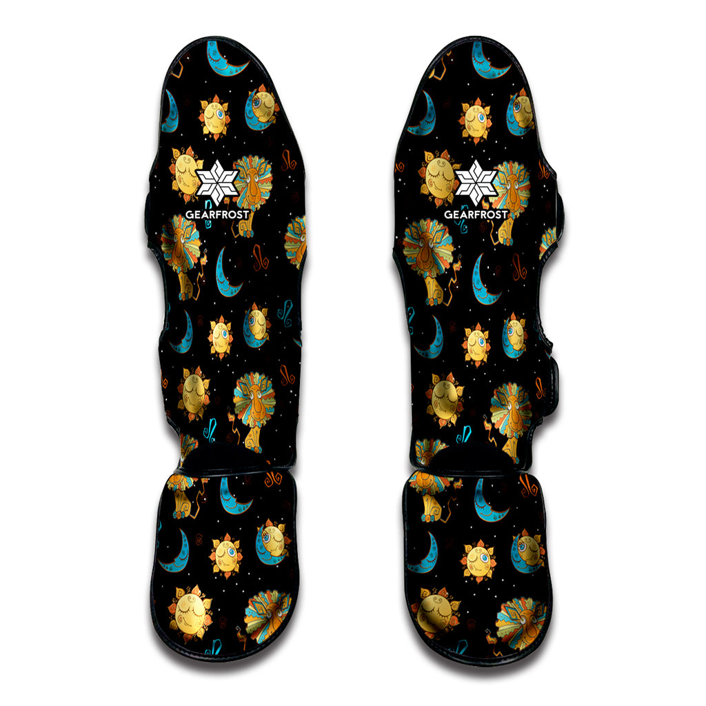 Cute Cartoon Leo Pattern Print Muay Thai Shin Guard