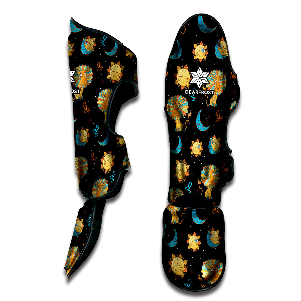 Cute Cartoon Leo Pattern Print Muay Thai Shin Guard