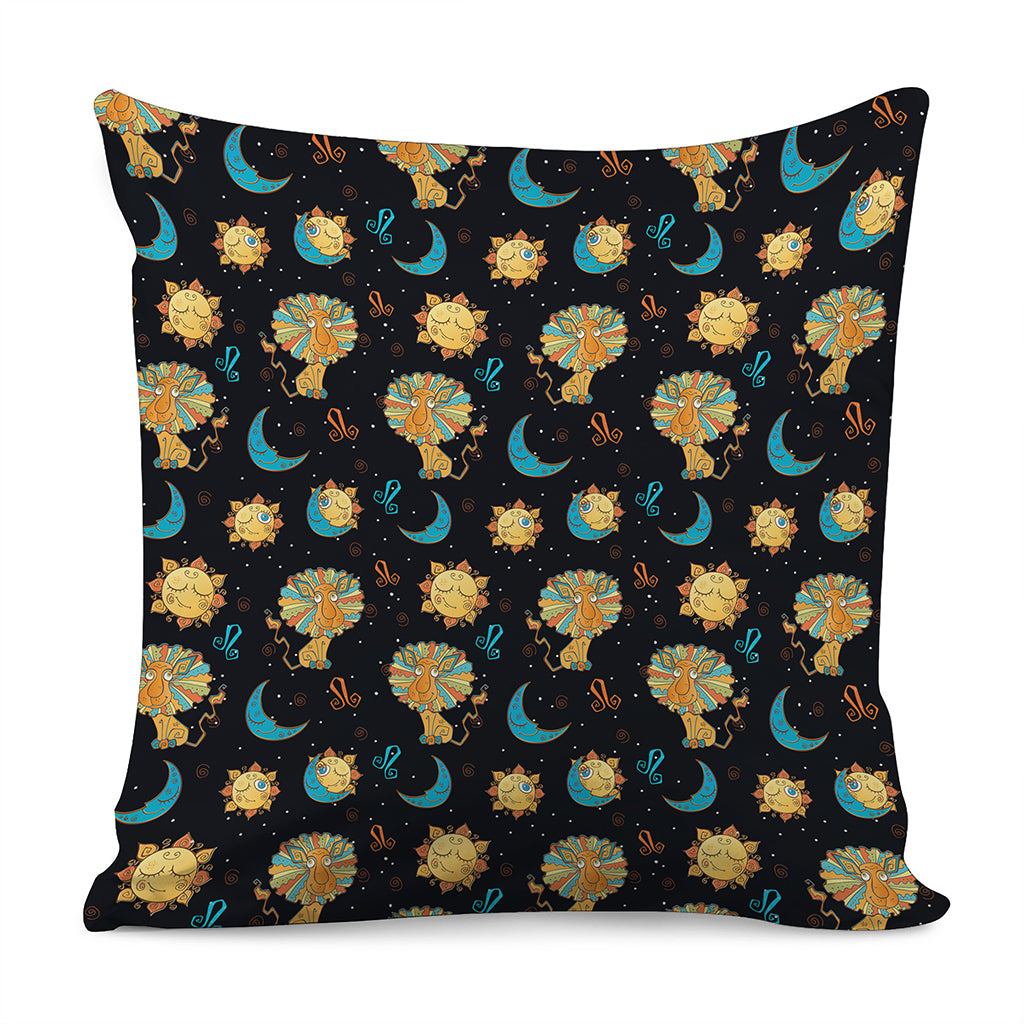 Cute Cartoon Leo Pattern Print Pillow Cover