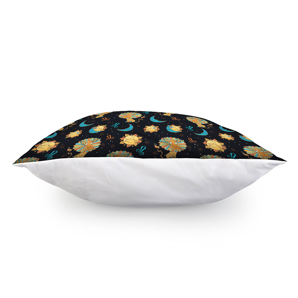 Cute Cartoon Leo Pattern Print Pillow Cover