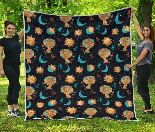 Cute Cartoon Leo Pattern Print Quilt