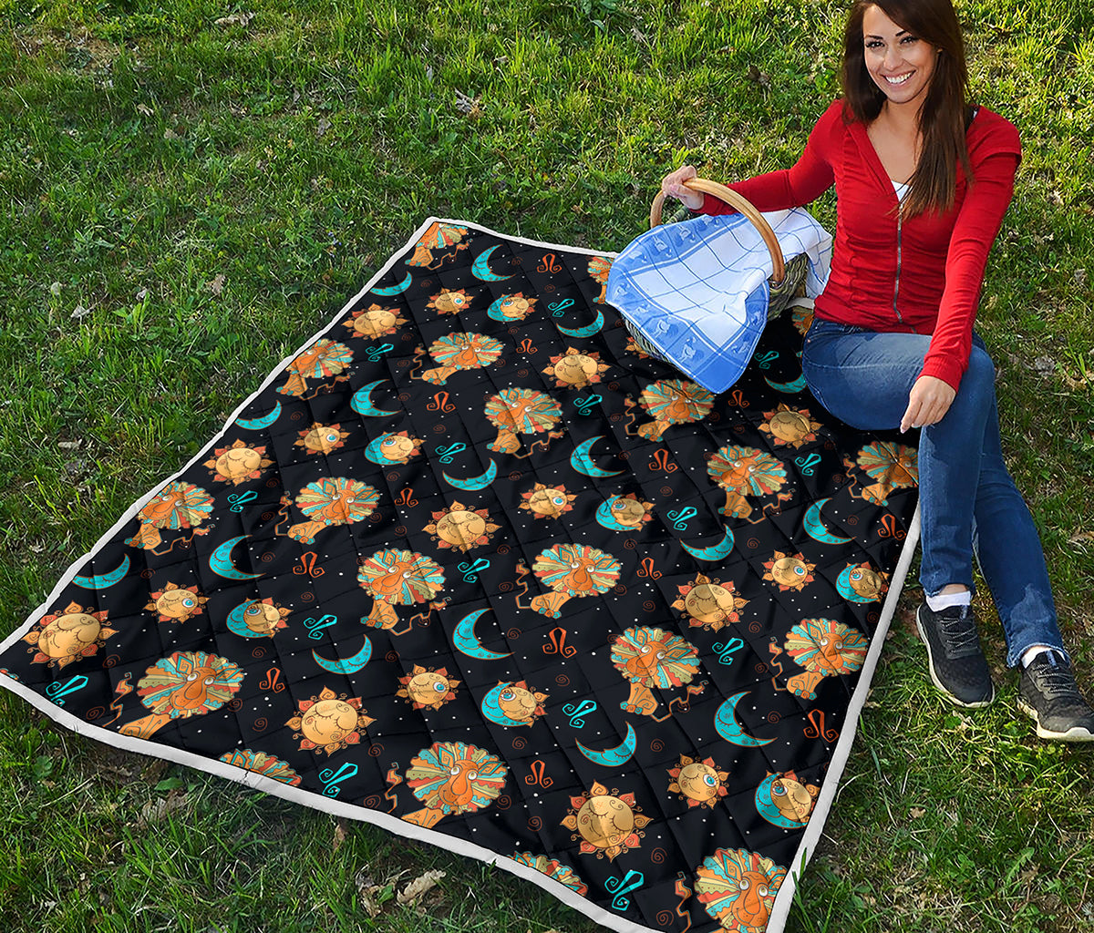 Cute Cartoon Leo Pattern Print Quilt