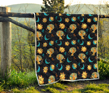 Cute Cartoon Leo Pattern Print Quilt