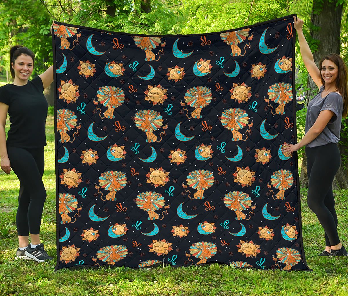 Cute Cartoon Leo Pattern Print Quilt