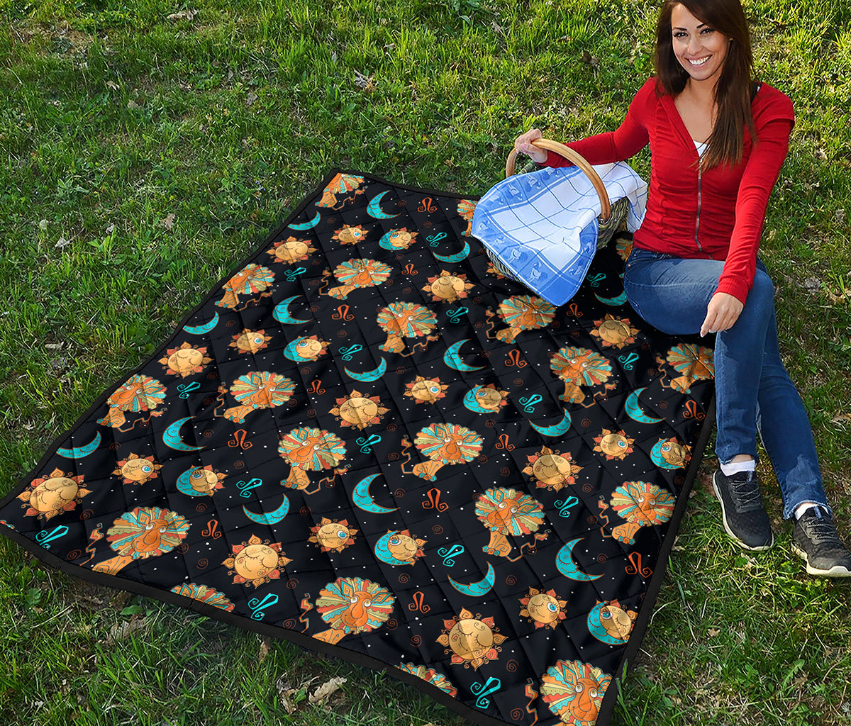 Cute Cartoon Leo Pattern Print Quilt