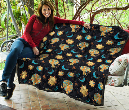 Cute Cartoon Leo Pattern Print Quilt