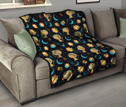 Cute Cartoon Leo Pattern Print Quilt