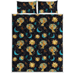 Cute Cartoon Leo Pattern Print Quilt Bed Set