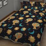 Cute Cartoon Leo Pattern Print Quilt Bed Set