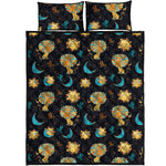 Cute Cartoon Leo Pattern Print Quilt Bed Set