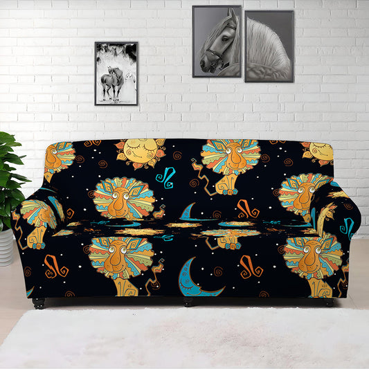 Cute Cartoon Leo Pattern Print Sofa Cover