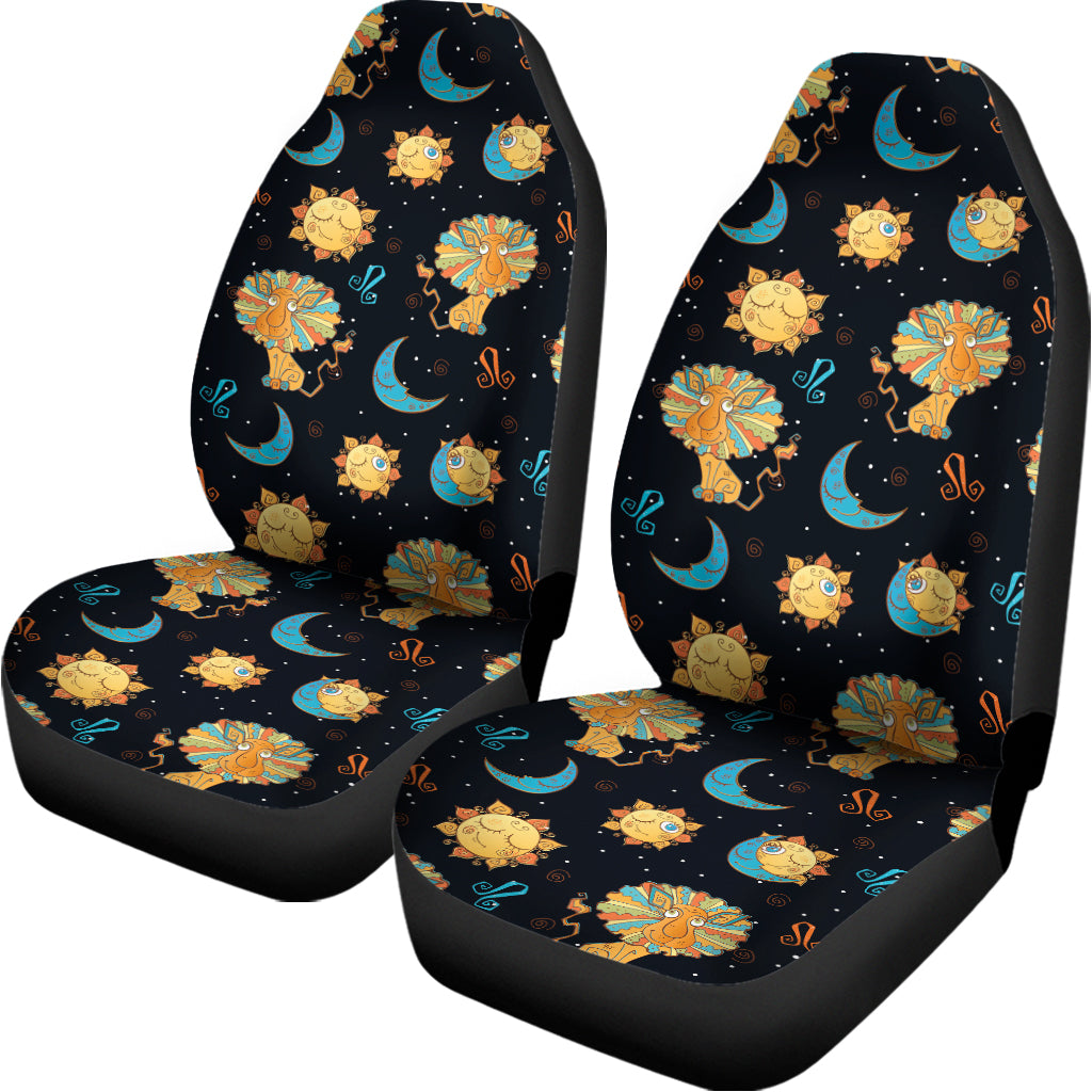 Cute Cartoon Leo Pattern Print Universal Fit Car Seat Covers