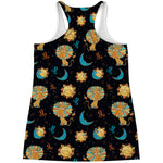 Cute Cartoon Leo Pattern Print Women's Racerback Tank Top