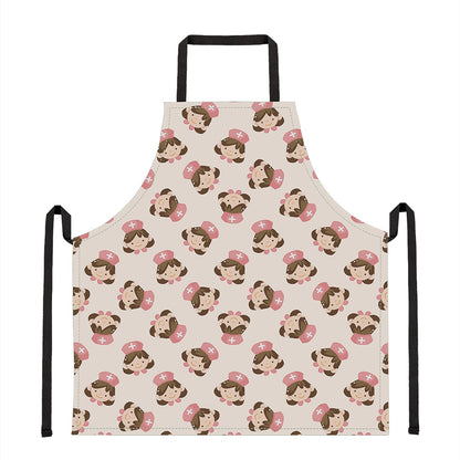 Cute Cartoon Nurse Pattern Print Apron