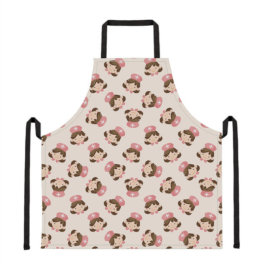 Cute Cartoon Nurse Pattern Print Apron