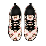 Cute Cartoon Nurse Pattern Print Black Sneakers
