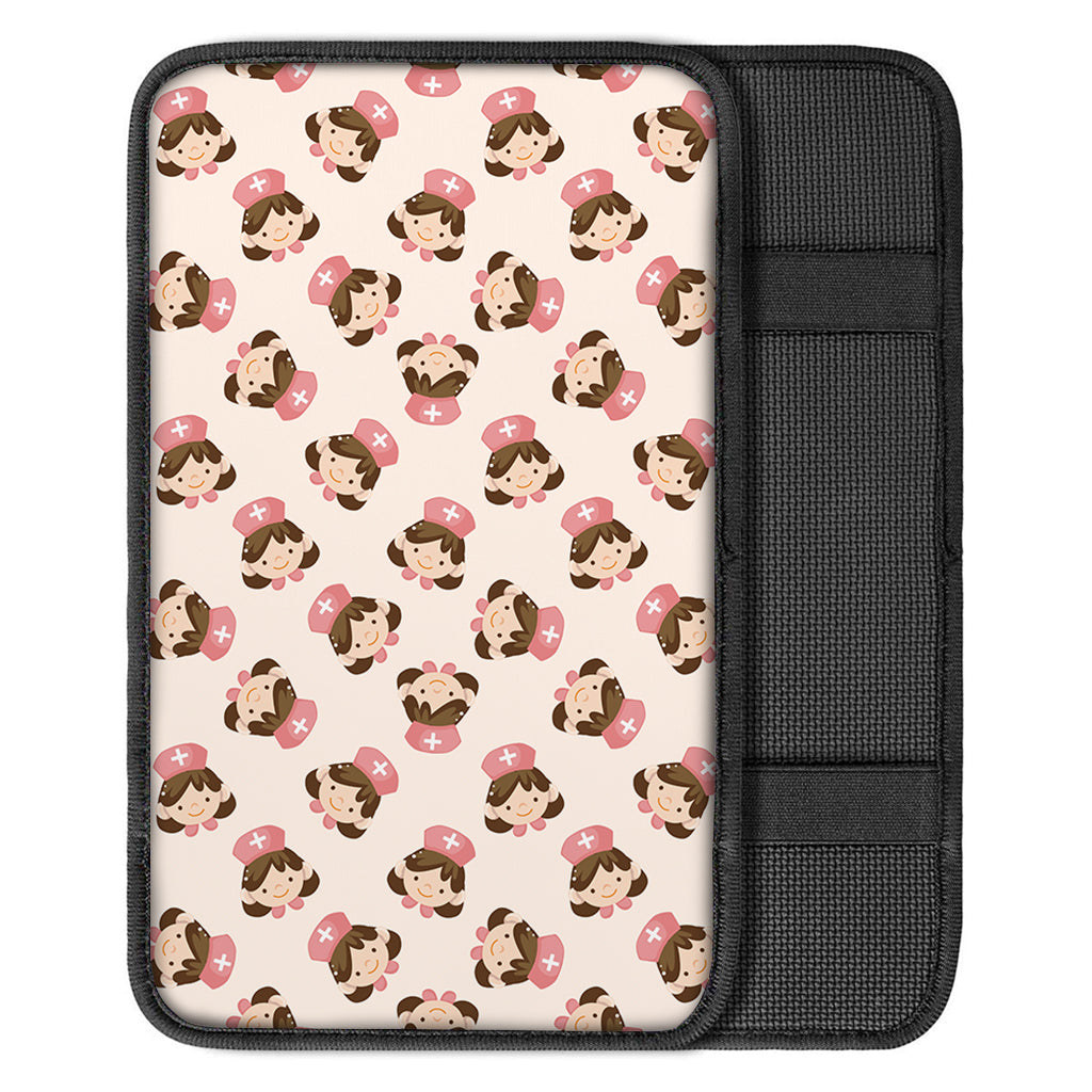 Cute Cartoon Nurse Pattern Print Car Center Console Cover