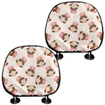 Cute Cartoon Nurse Pattern Print Car Headrest Covers