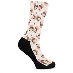 Cute Cartoon Nurse Pattern Print Crew Socks