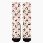 Cute Cartoon Nurse Pattern Print Crew Socks