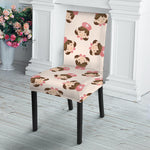 Cute Cartoon Nurse Pattern Print Dining Chair Slipcover