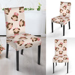 Cute Cartoon Nurse Pattern Print Dining Chair Slipcover