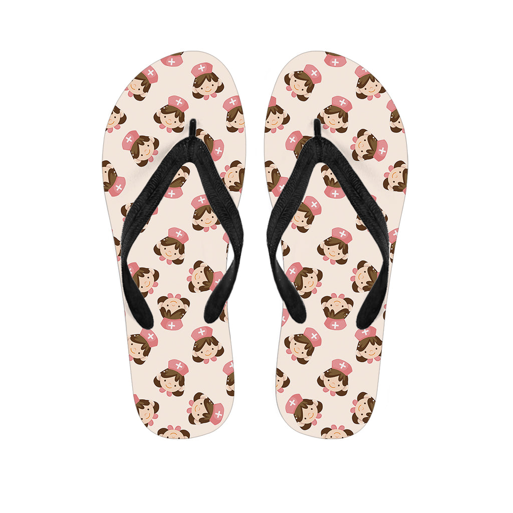 Cute Cartoon Nurse Pattern Print Flip Flops