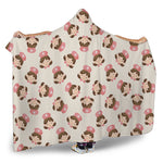 Cute Cartoon Nurse Pattern Print Hooded Blanket