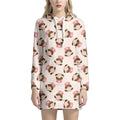 Cute Cartoon Nurse Pattern Print Pullover Hoodie Dress