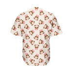 Cute Cartoon Nurse Pattern Print Men's Baseball Jersey